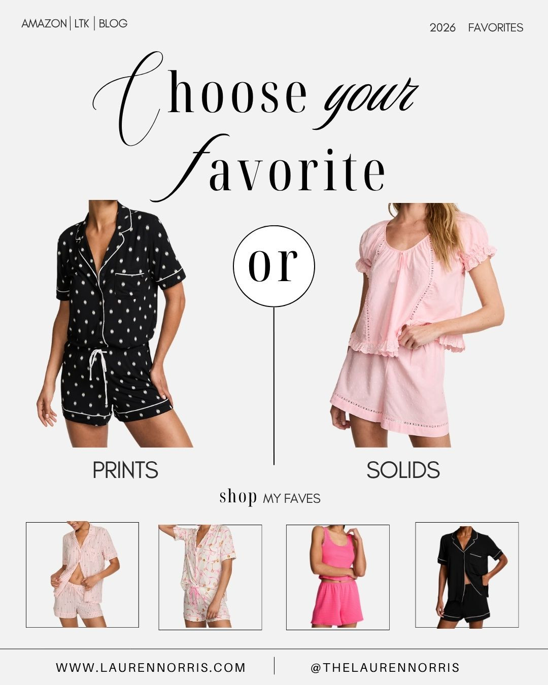 Pick your favorite pj sets - solids or prints!  

 #LTKgrwm #LTKselfcare #LTKHome
