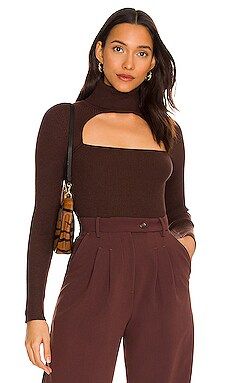 Camila Coelho Roscoe Sweater in Chocolate from Revolve.com | Revolve Clothing (Global)