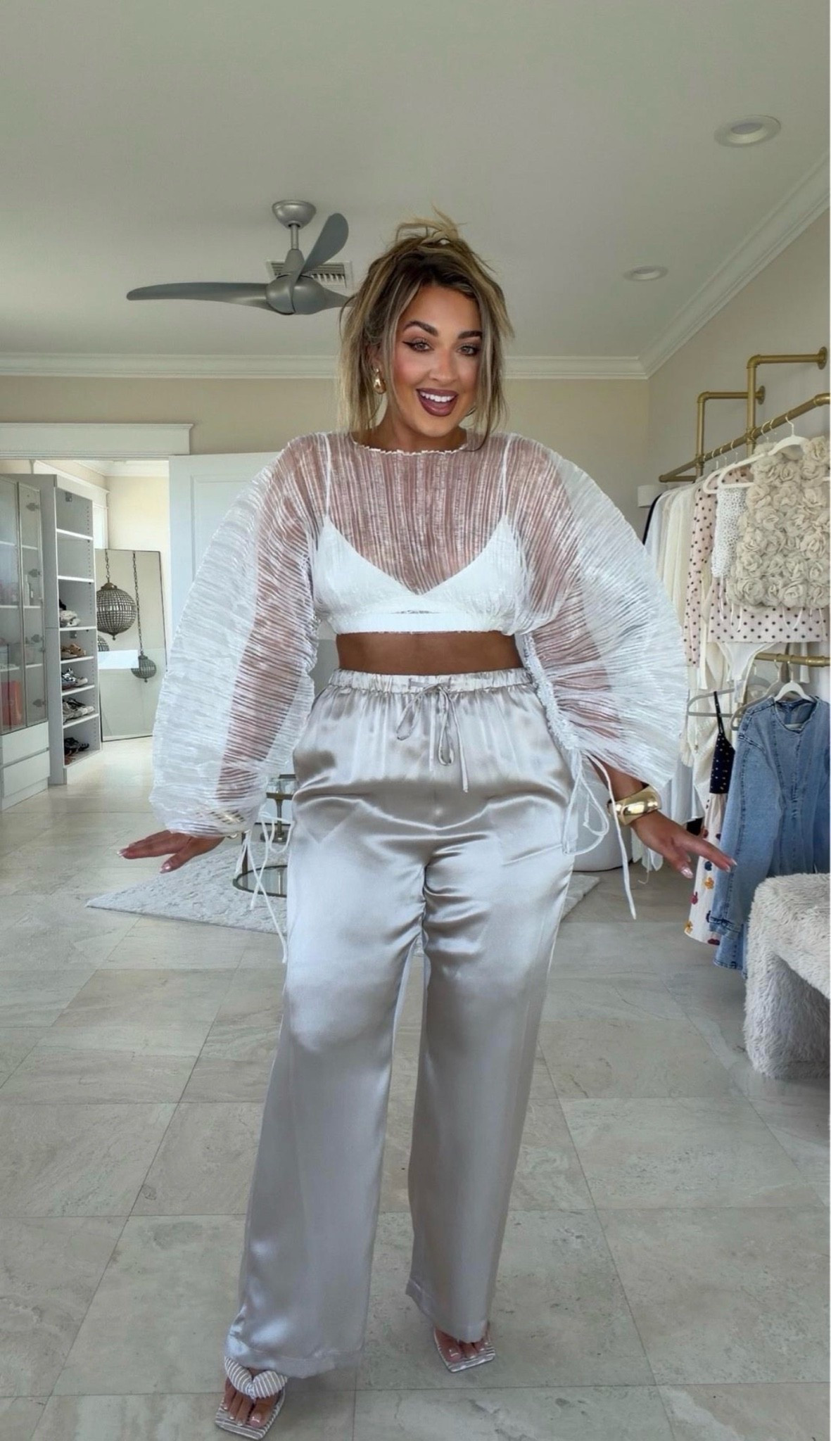 The cutest girls night out outfit that covers your arms and legs. I’m wearing a size medium and everything except a large in the pants @Quince   @AKIRA 

#LTKootd #LTKMidsize #LTKgrwm

Comment SHOP below to receive a DM with the link to this post on my LTK ⬇ https://liketk.it/6giQl

#LTKgrwm #LTKMidsize #LTKdayinmylife