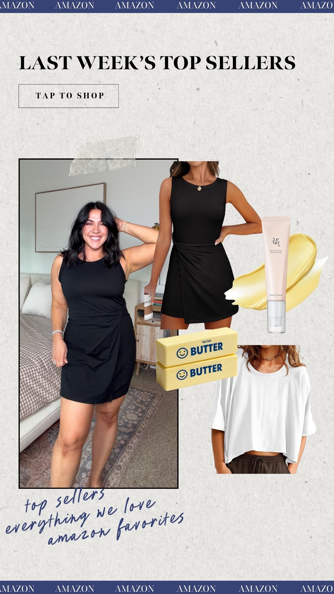 Last weeks top Amazon sellers! Cotton blend athletic romper/dress, viral under eye cream, the best Amazon FP inspired tee & my latest fidget obsession! 

#LTKSeasonal #LTKmomlife #LTKselfcare