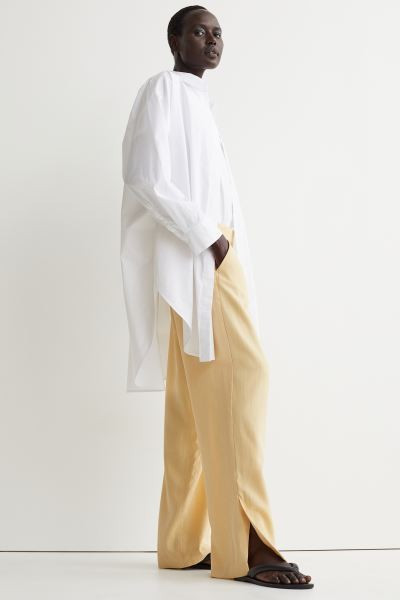 Long Cotton Shirt | H&M (US + CA)