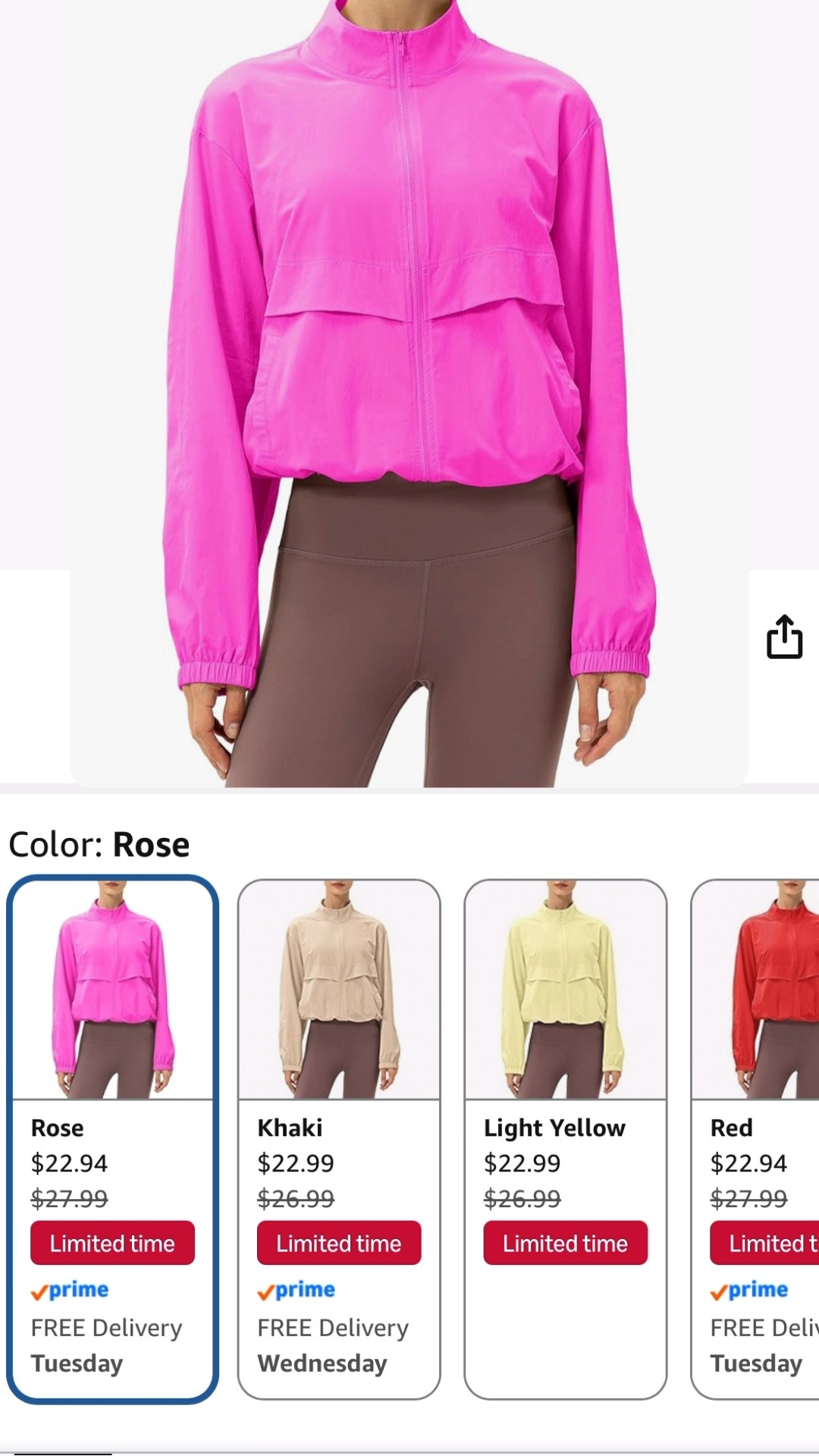 This windbreaker has been trending and is the less expensive version of the $$ version. Currently on prime deal and available in a ton of colors! 

#LTKfitnessgoals #LTKSaleAlert #LTKActive