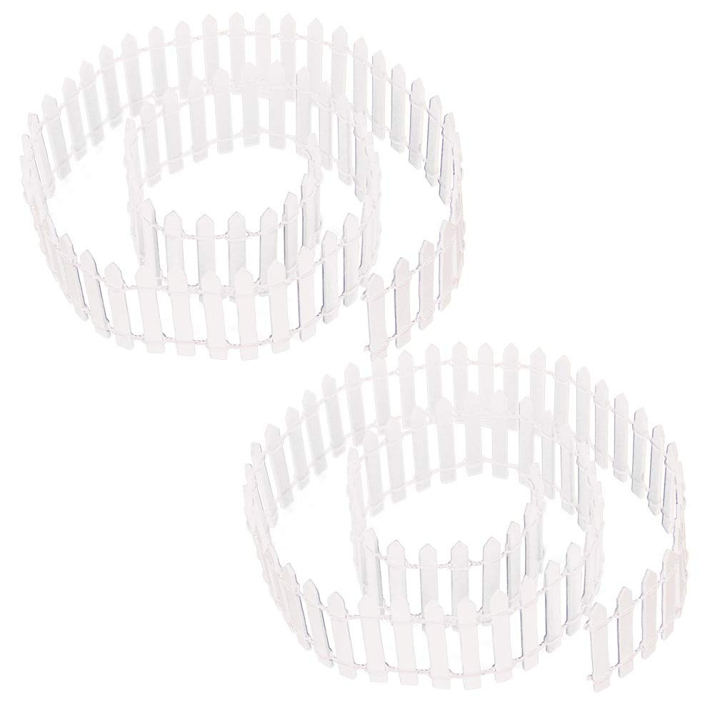 Prsildan Miniature Fairy Garden Fence, DIY Wood Picket Fence Mini Ornament for Dollhouse (White T... | Amazon (US)