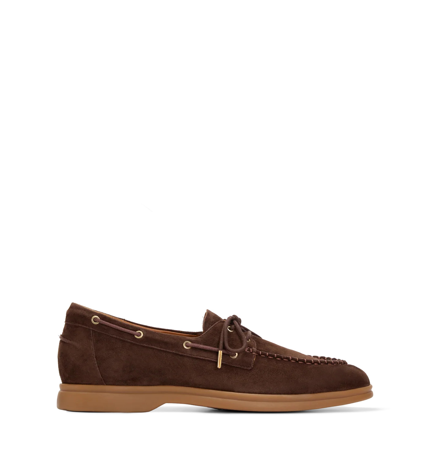 Tringa Chocolate Brown Suede Boat Shoes | Bared Footwear | Bared Footwear