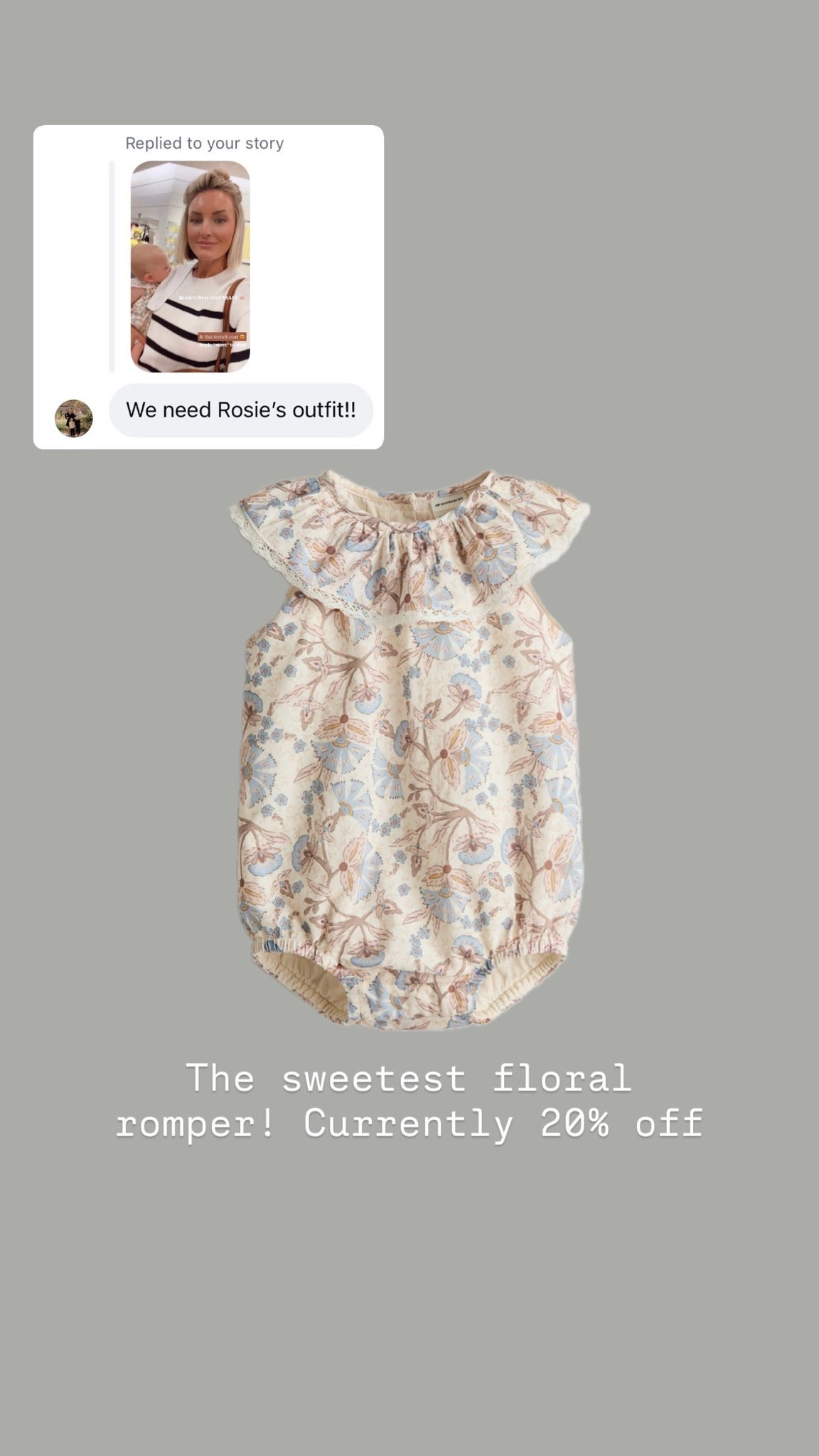 How cute is this little floral romper?! 😍 grab it on sale!

Loverly Grey, baby girl outfit

#LTKBaby