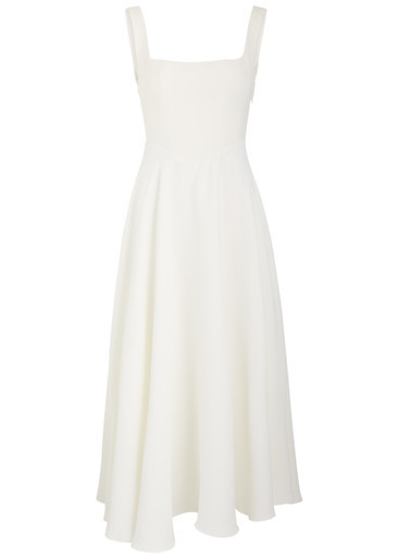 LD Muse Squareneck Dress_13252_WHIT | Harvey Nichols