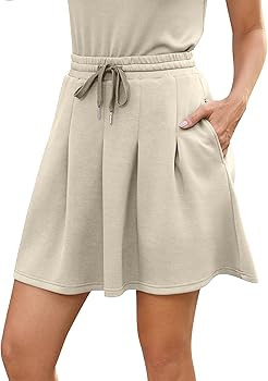 Casly Lamiit Women's Two Piece Skirt Sets Summer Pleated Tennis Outfits Cap Sleeve Sweatsuit High... | Amazon (US)