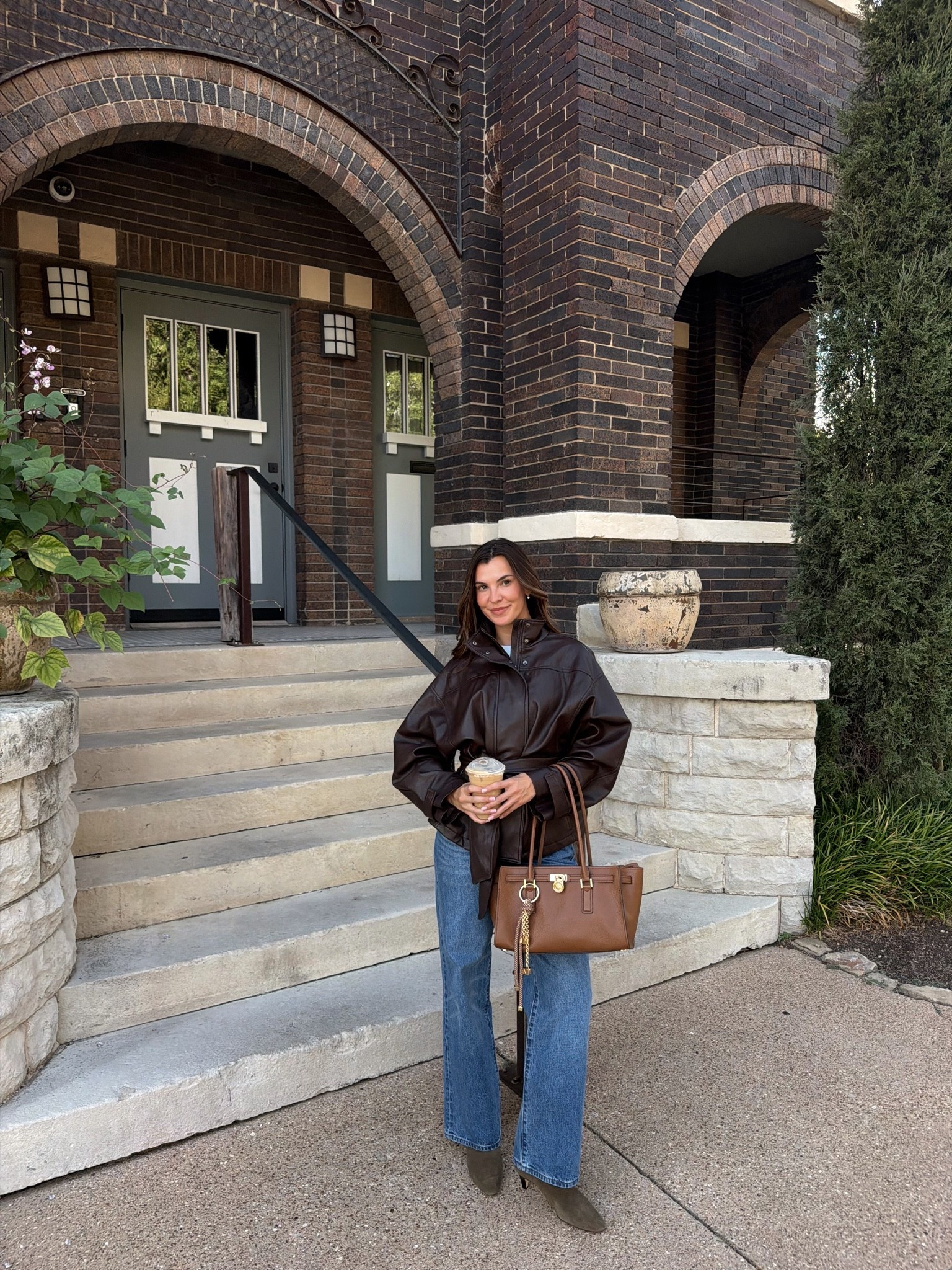 The perfect fall accessories from Michael Kors! Wearing the Hamilton moderne bag in small!