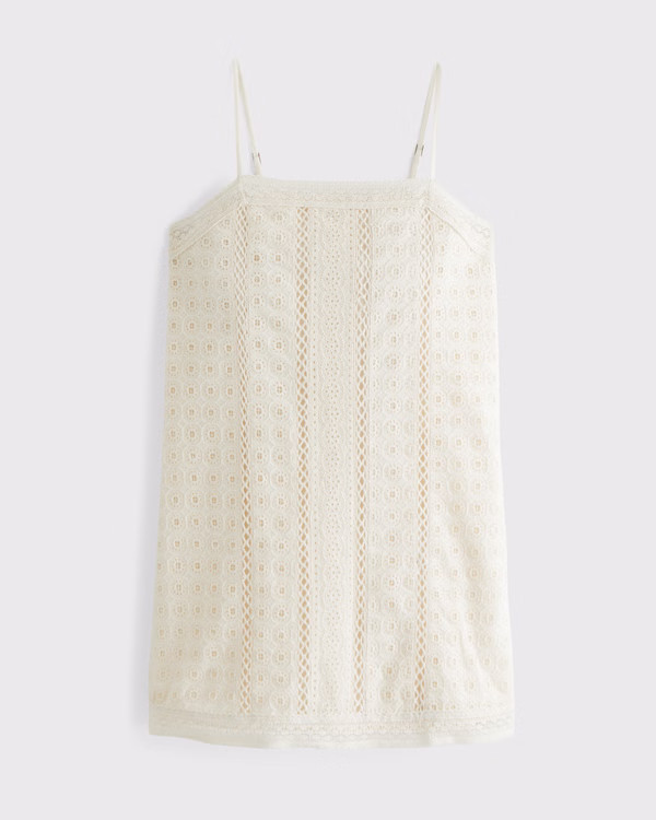 Lace Shift Mini Dress | Abercrombie & Fitch (US)