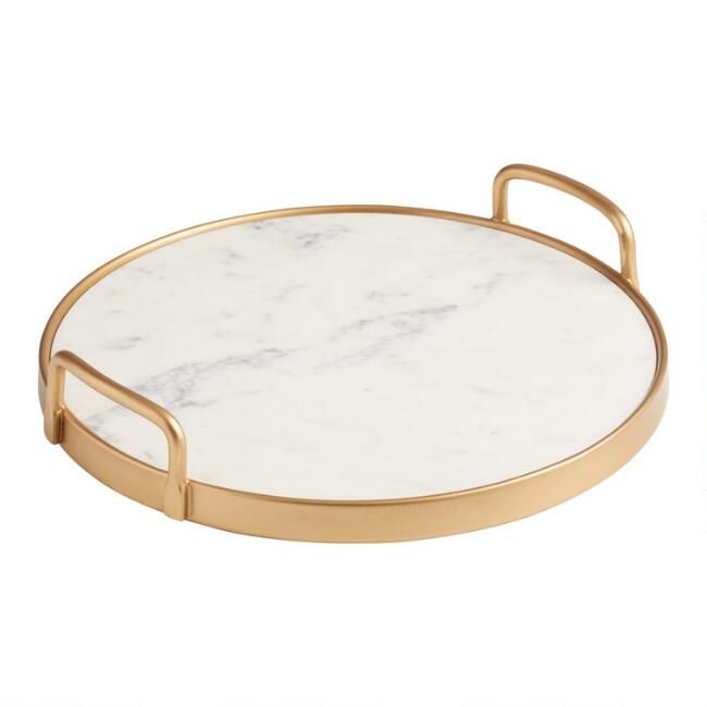 Marble and Gold Tray | World Market