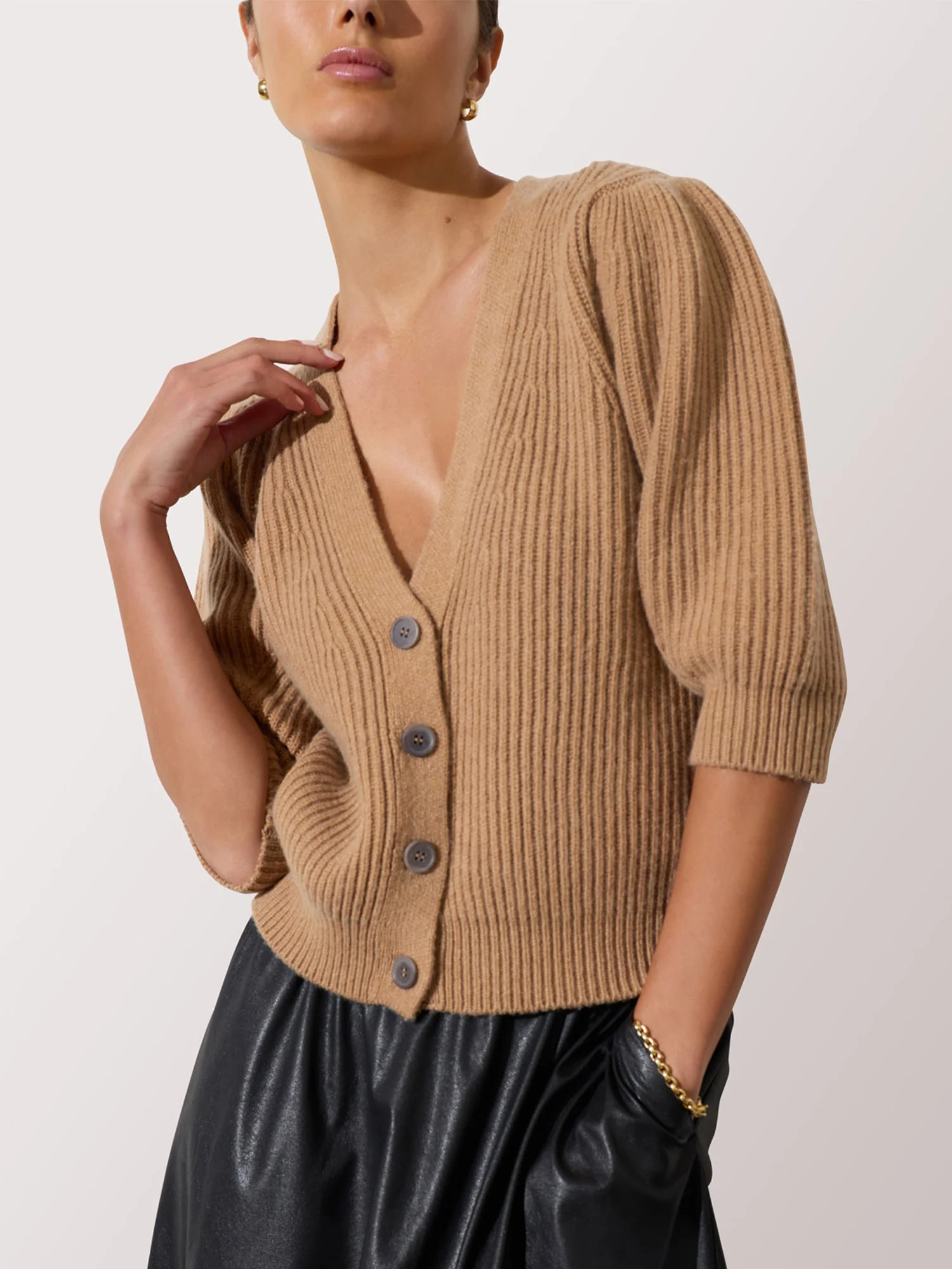 Women's Jude Cardigan in Camel | Brochu Walker | Brochu Walker