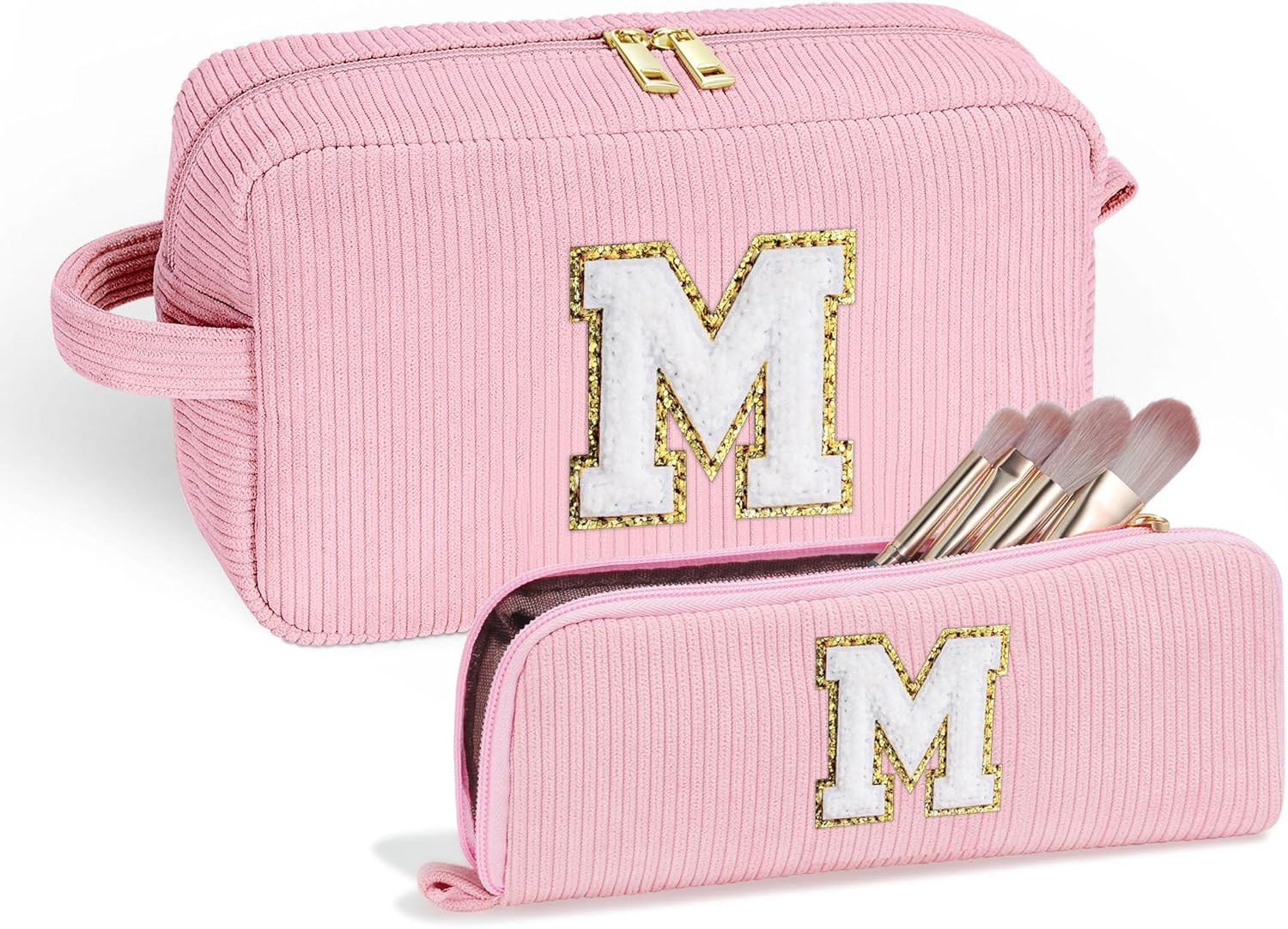 YOOLIFE Makeup Bag Personalized Gifts - Travel Makeup Bag Cute Pink Makeup Bag Make Up Bag Makeup... | Amazon (US)