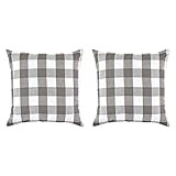 DII 100% Cotton Buffalo Check Pillow Cover Set, Gray, 20x20", 2 Piece | Amazon (US)