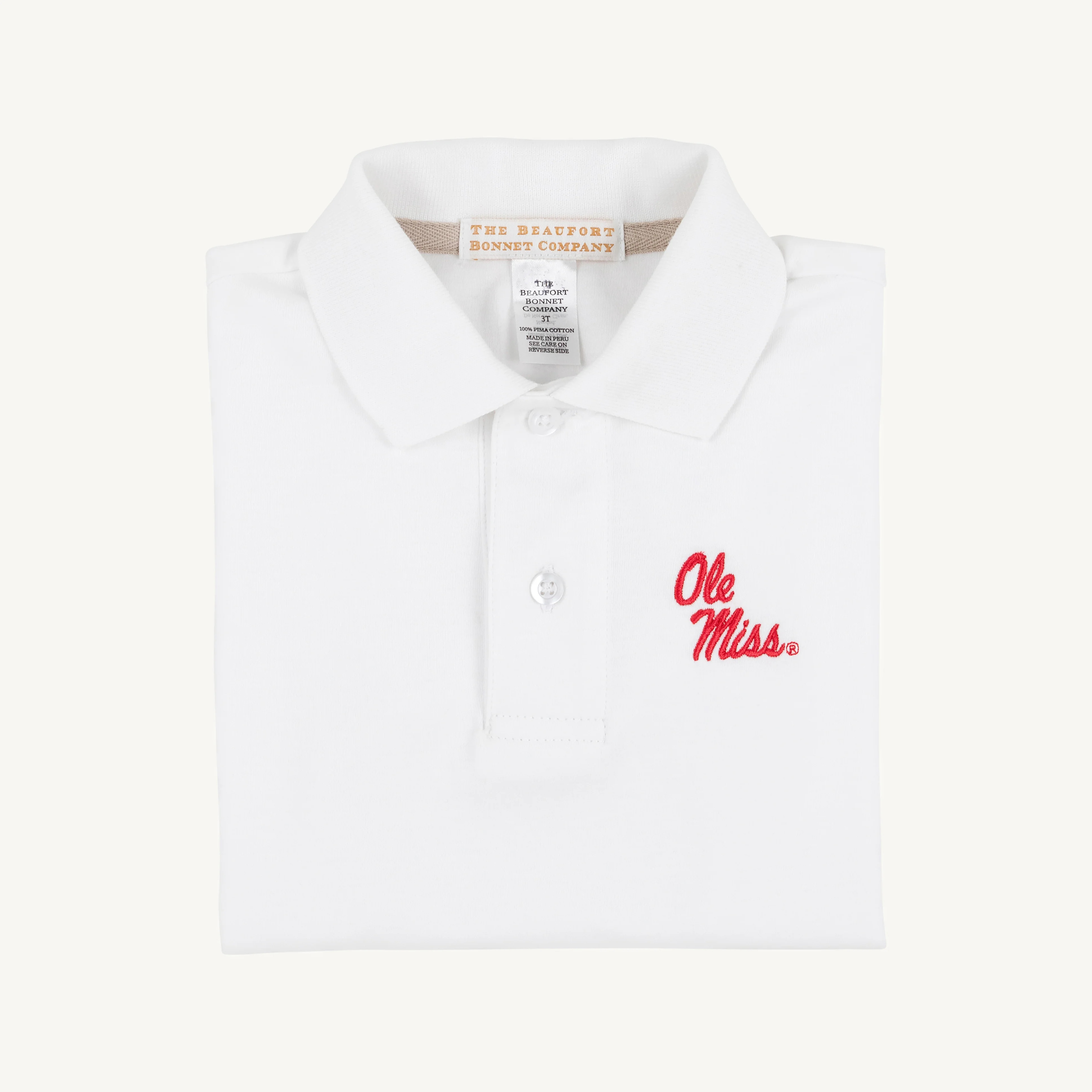 Ole Miss Prim & Proper Polo & Onesie - Worth Avenue White | The Beaufort Bonnet Company