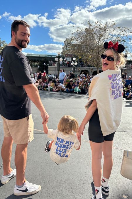 In our Disney era shirts ☁️💫🪄🏰 

#LTKtravel #LTKkids #LTKfamily