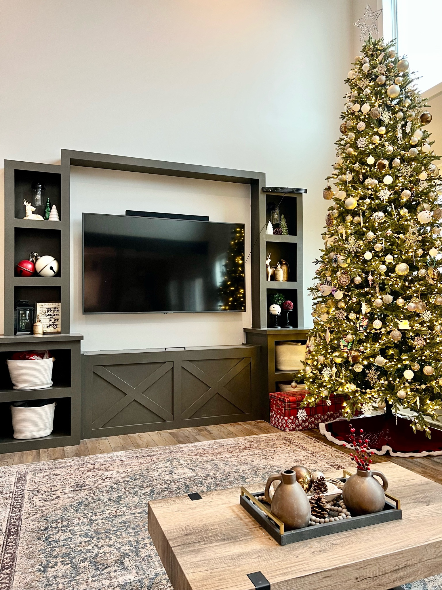 Haven’t decorated for Christmas yet but starting to share some inspiration. This was our living room and tall tree last year  

#LTKHome #LTKSeasonal #LTKHoliday