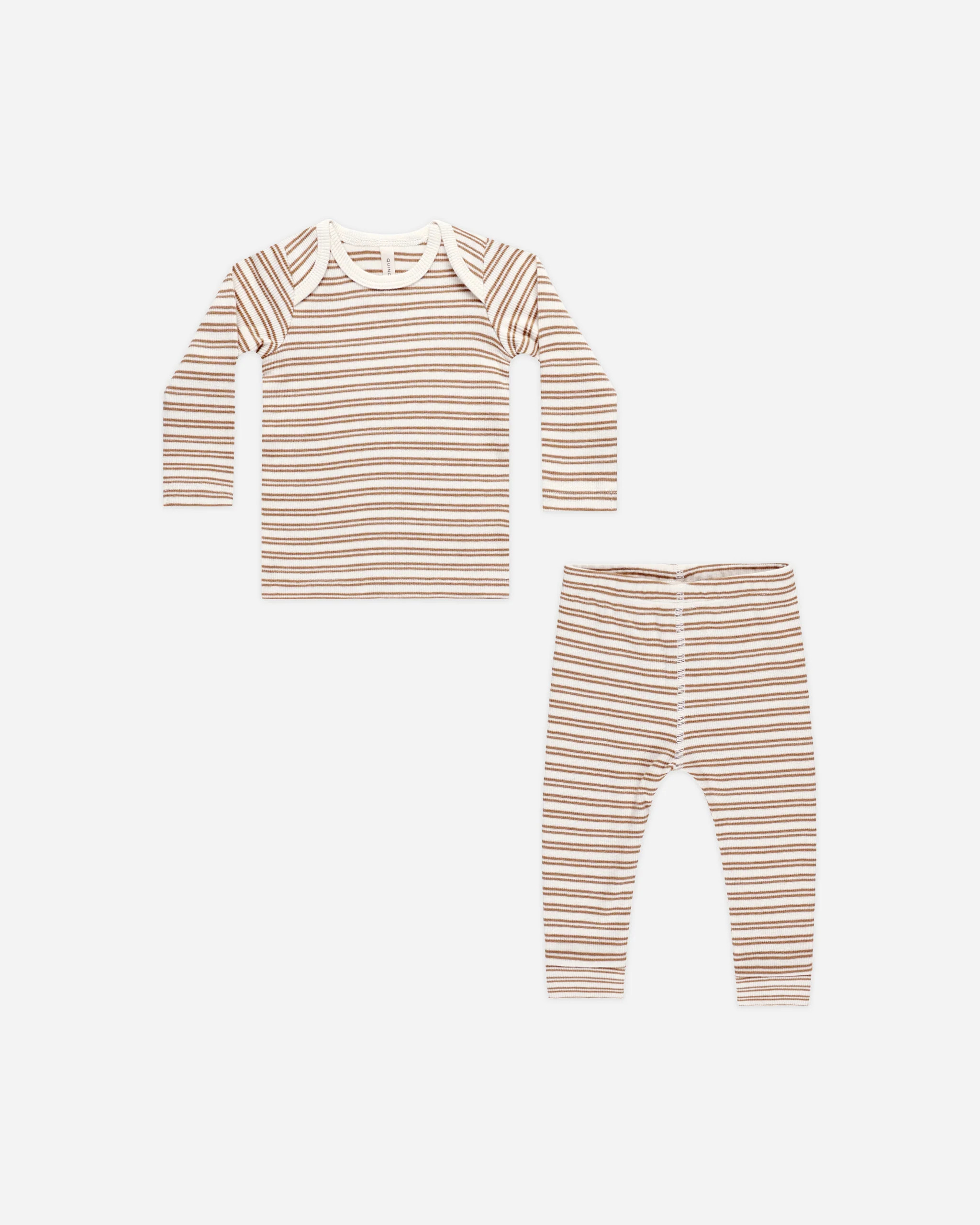 Ribbed Tee + Legging Set || Golden Stripe | Rylee + Cru