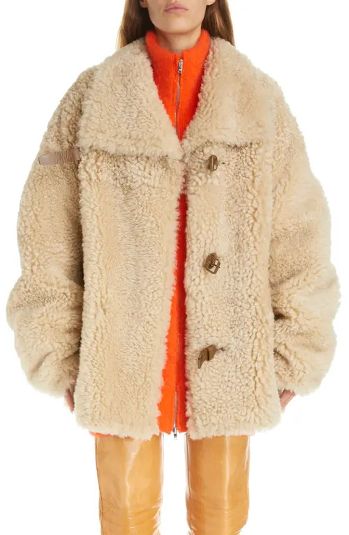 Isabel Marant Bealila Genuine Shearling Coat in Beige at Nordstrom, Size 10 Us | Nordstrom