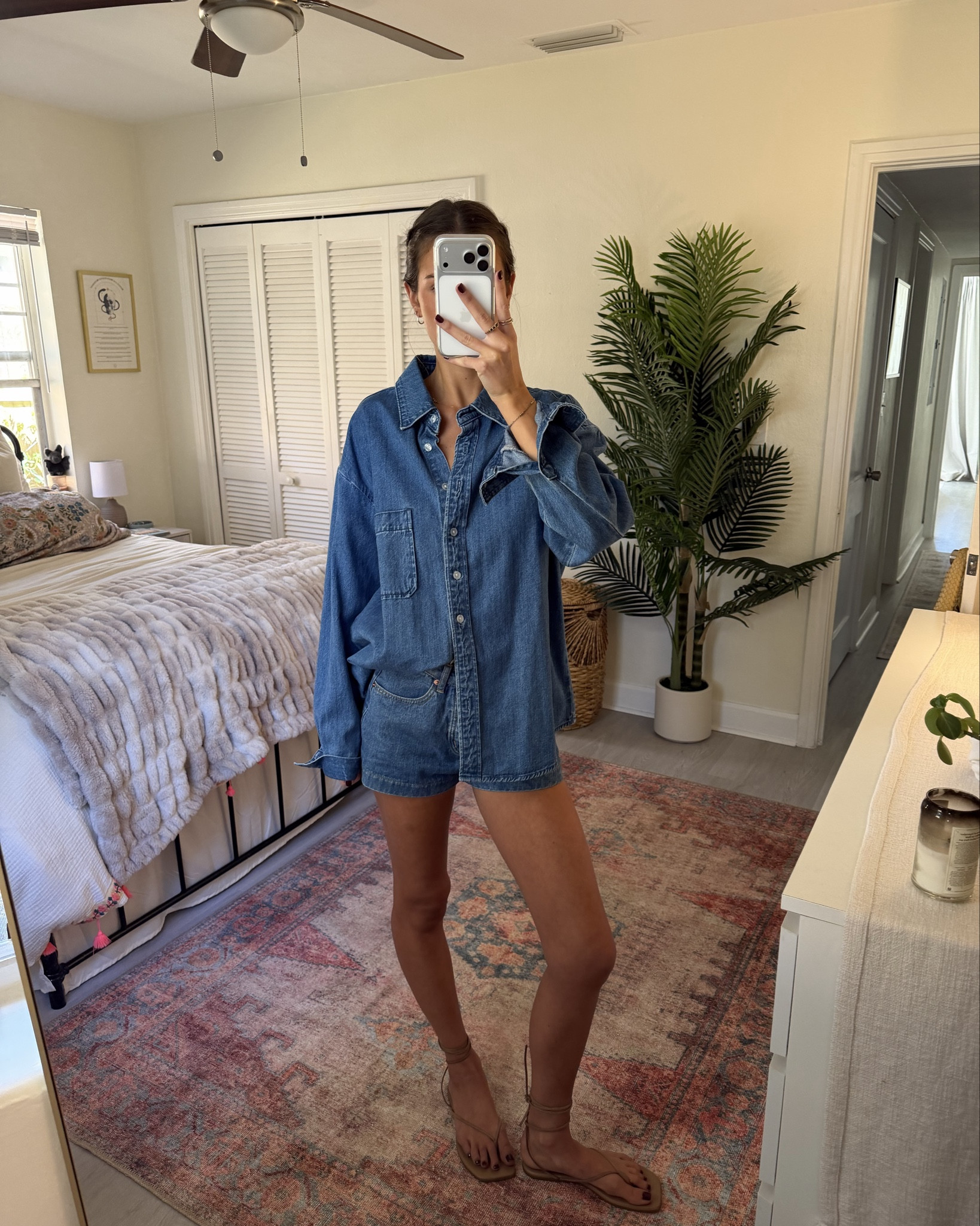 my most worn denim set!!! Wearing a 25 in the shorts and a S/M in the button down @parke #parke

#LTKSeasonal #LTKStyleTip #LTKHoliday