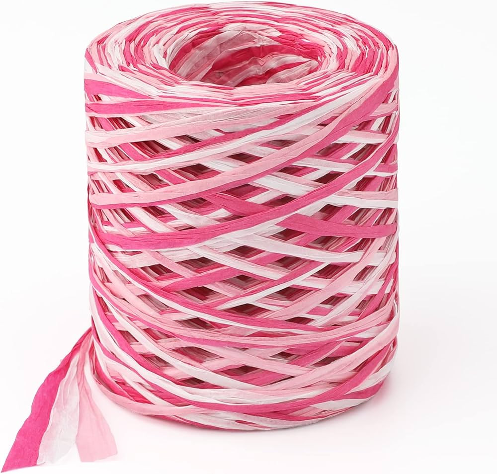 Valentine's Day Raffia Ribbon,524 Feet Paper Gift Ribbon,Raffia Paper String Paper Twine Wrapping... | Amazon (US)