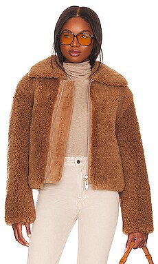 The Arrivals Kala III Shearling Bomber in Natural from Revolve.com | Revolve Clothing (Global)