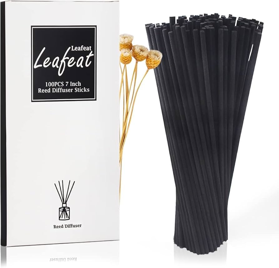 100PCS Reed Diffuser,7 Inch Aromatherapy Diffuser Black Fiber Sticks-Black Reed Diffuser Sticks f... | Amazon (US)
