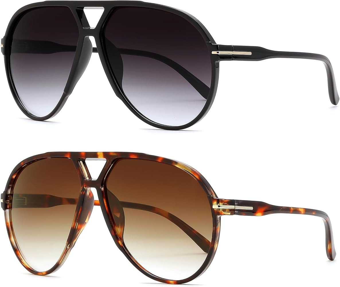 FEISEDY Retro Oversized Sunglasses for Women Men Classic 70s Trendy Sun Glasses Vintage Shades B0... | Amazon (US)