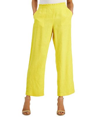 Charter Club Linen Pull-On Pants, Created for Macy's & Reviews - Pants & Capris - Women - Macy's | Macys (US)