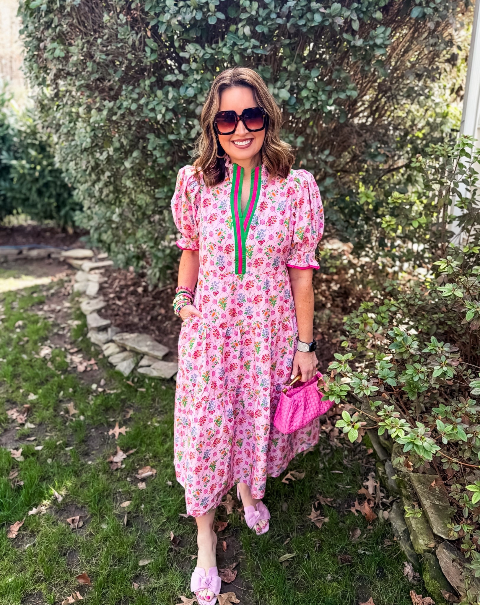 Spring dress
True to size , but I recommend sizing down if you are in between sizes, I am in a small 

Use code LAURA20 on my bracelets￼

#LTKSpringSale #LTKSeasonal #LTKootd