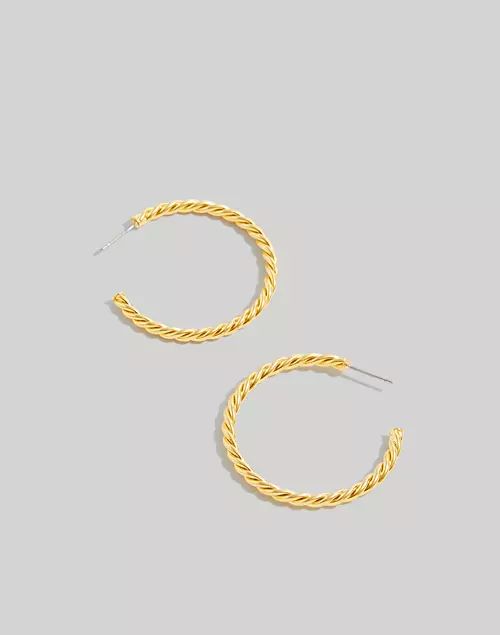 Puffed Rope Large Hoop Earrings | Madewell