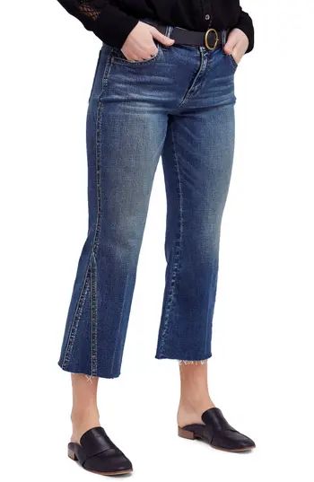 Women's Free People Studded Crop Flare Jeans | Nordstrom