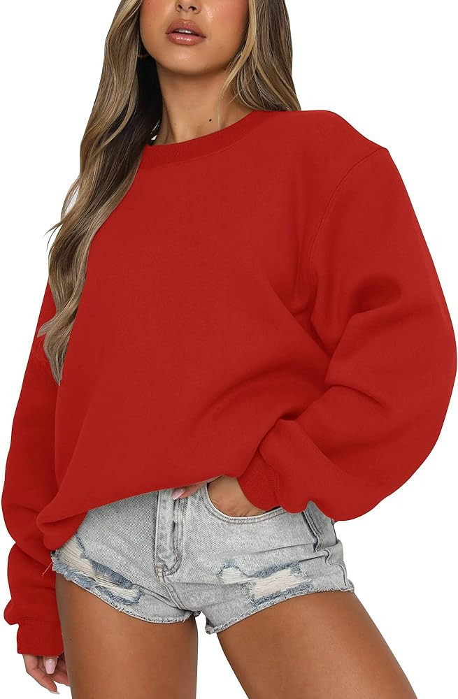 Orchidays Women's Casual Crewneck Sweatshirt Long Sleeve Loose Fitting Pullovers Fall Tops | Amazon (US)