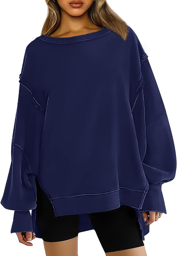 Trendy Queen Womens Oversized Crewneck Sweatshirts Hoodies Fall Outfits Fashion Teen Girls Y2k Wi... | Amazon (US)