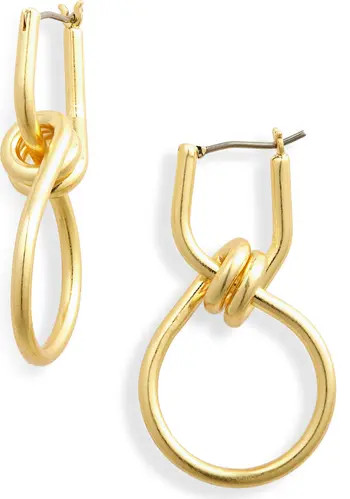 Knotted Drop Hoop Earrings | Nordstrom