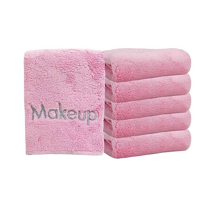 Arkwright Microfiber Makeup Remover Cloths (13x13, 6-Pack, Pink) - Soft Coral Fleece Makeup Washc... | Amazon (US)