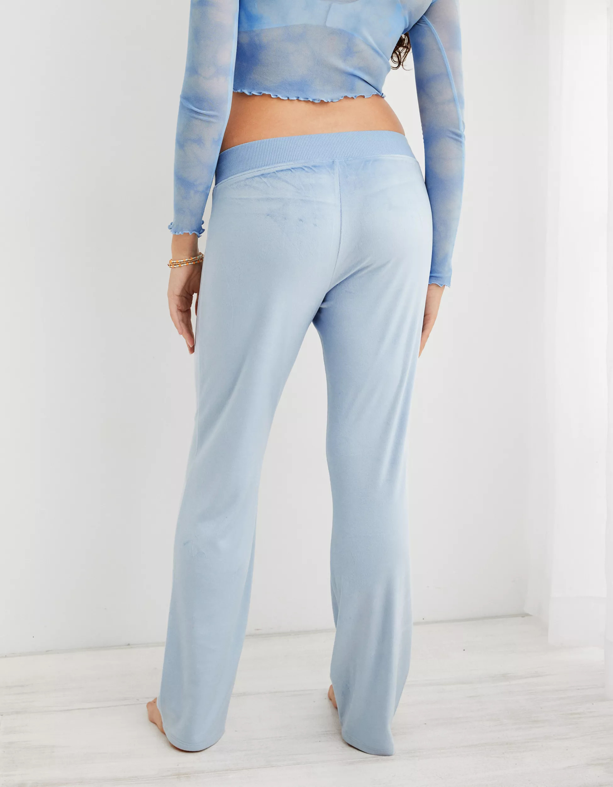 Aerie Dreamy Velour Low Rise Pant | Aerie