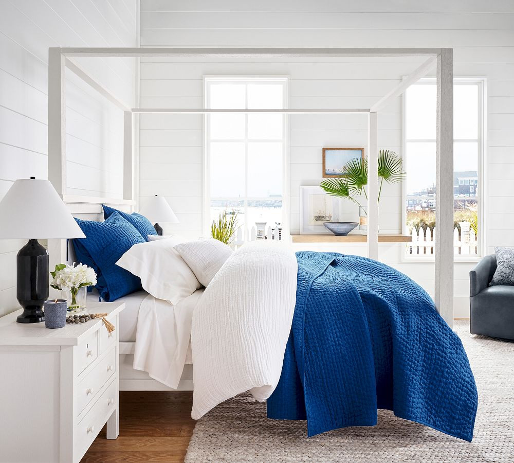 400-Thread-Count Organic Percale Sheet Set | Pottery Barn (US)