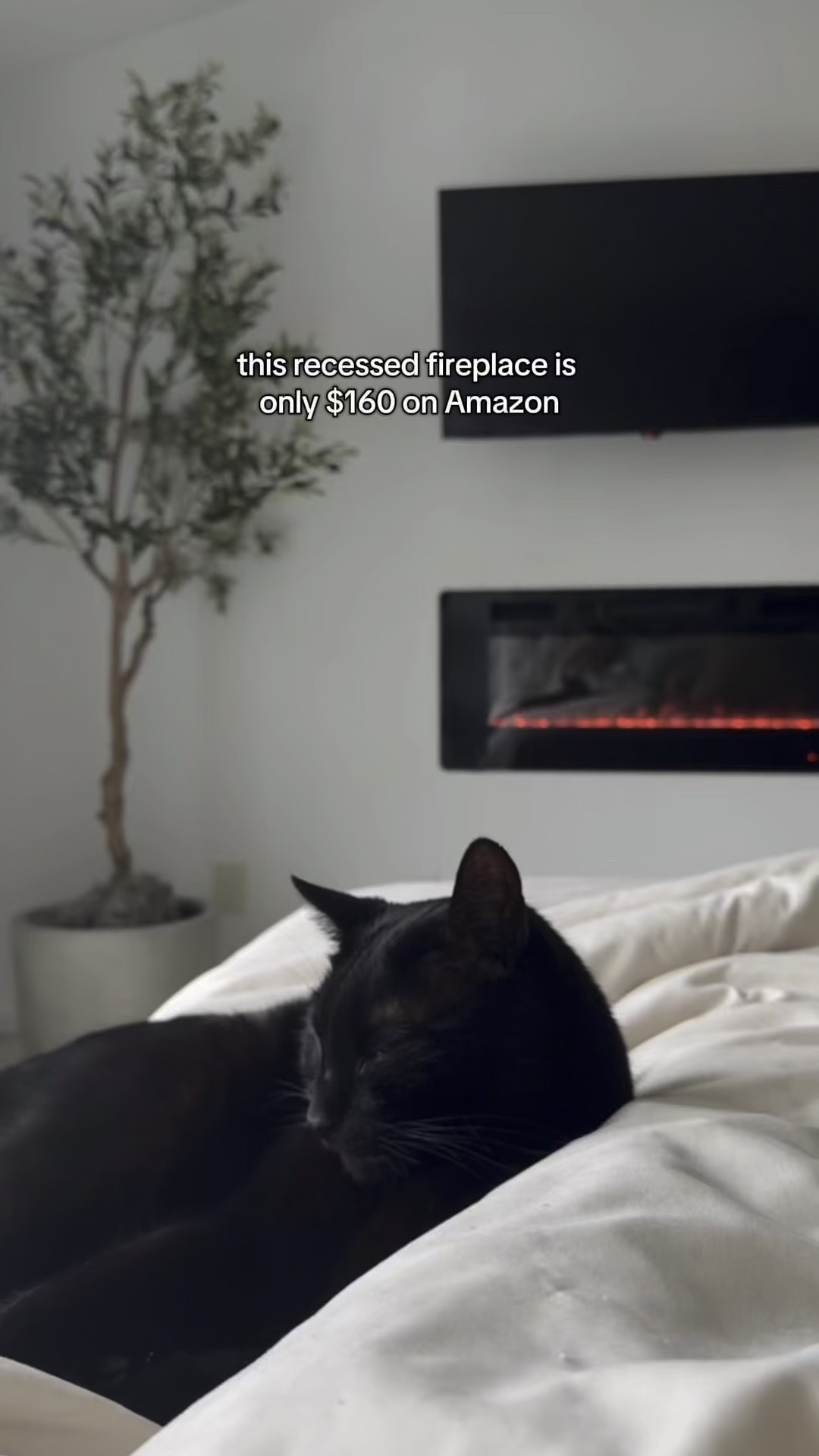 Recessed Electric Fireplace for a modern, peaceful, organic, home aesthetic 

#LTKHome #LTKWatchNow #LTKFamily