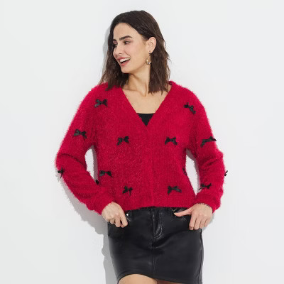 Women's Bow Embellished Cardigan - Wild Fable™ | Target