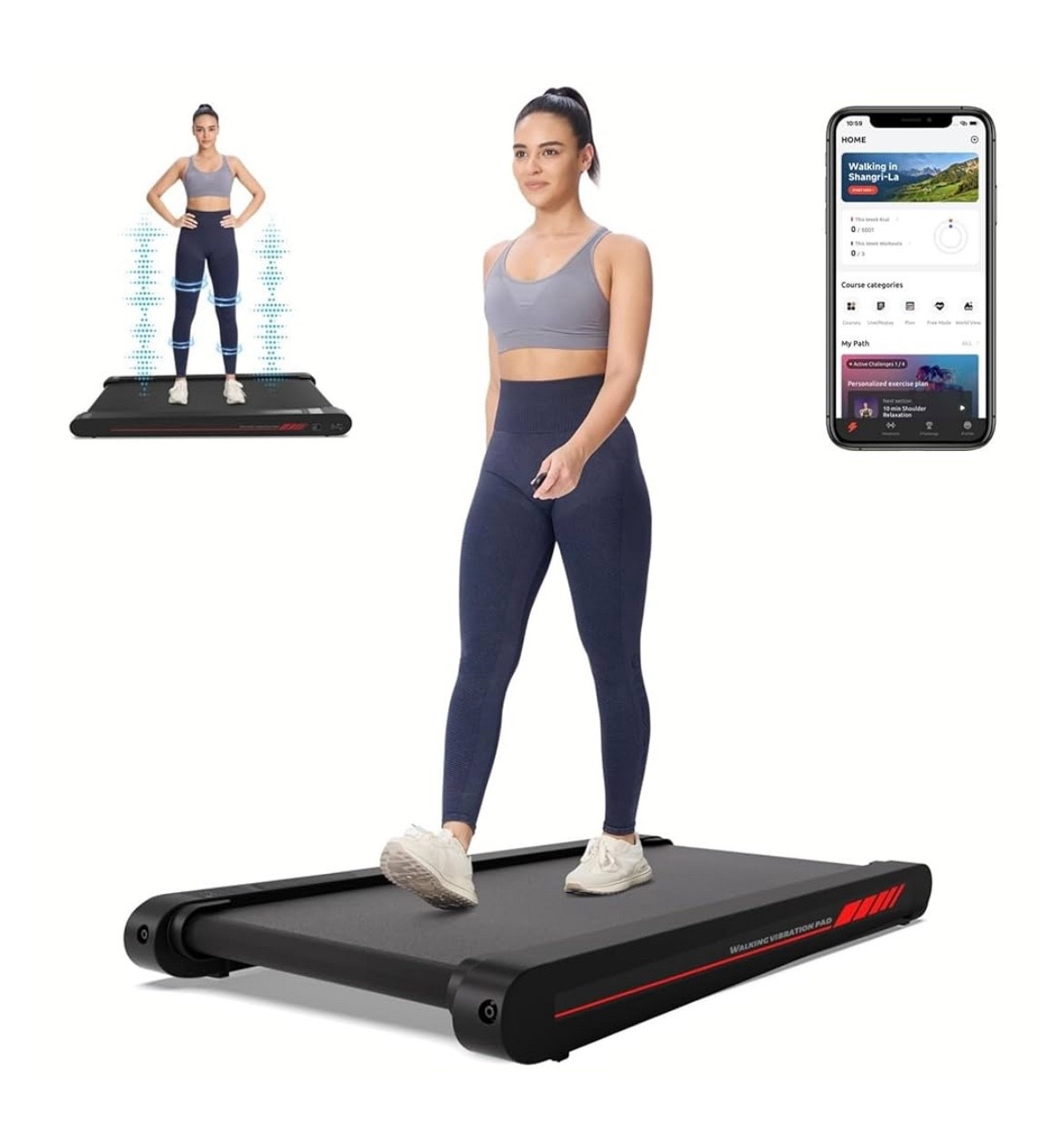 Walking pad and vibration