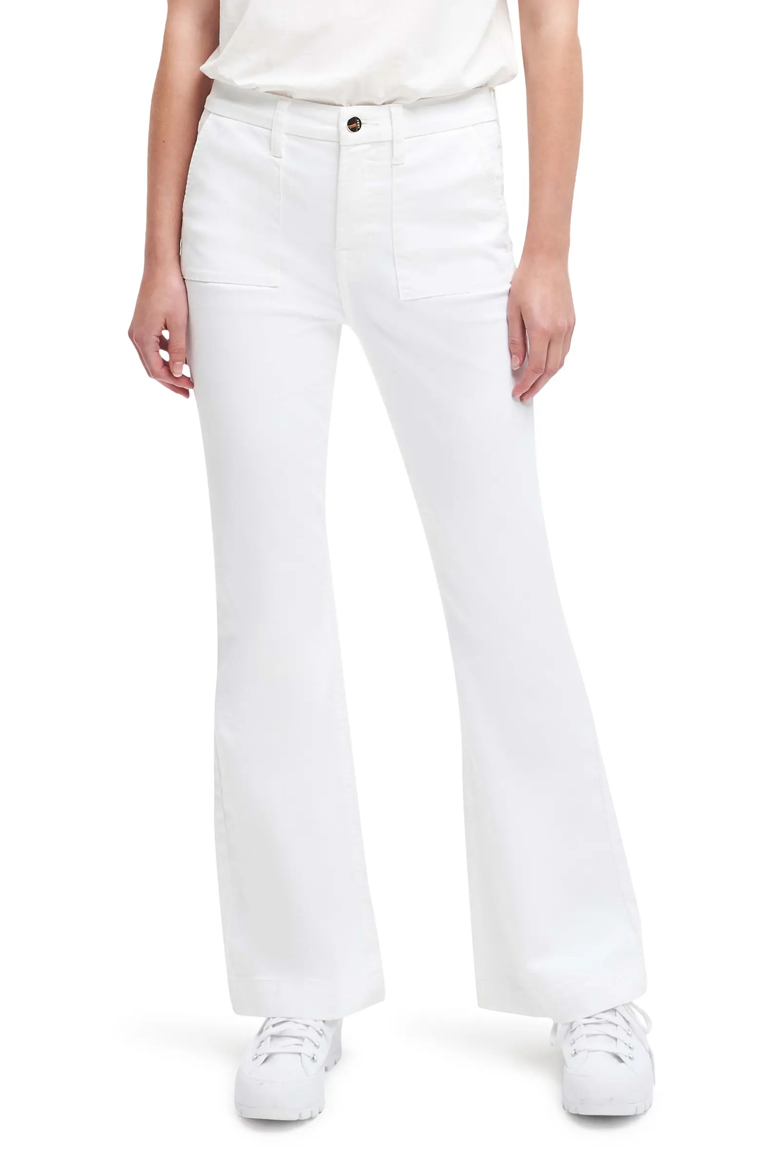 JEN7 High Waist Wide Leg Denim Trousers | Nordstrom