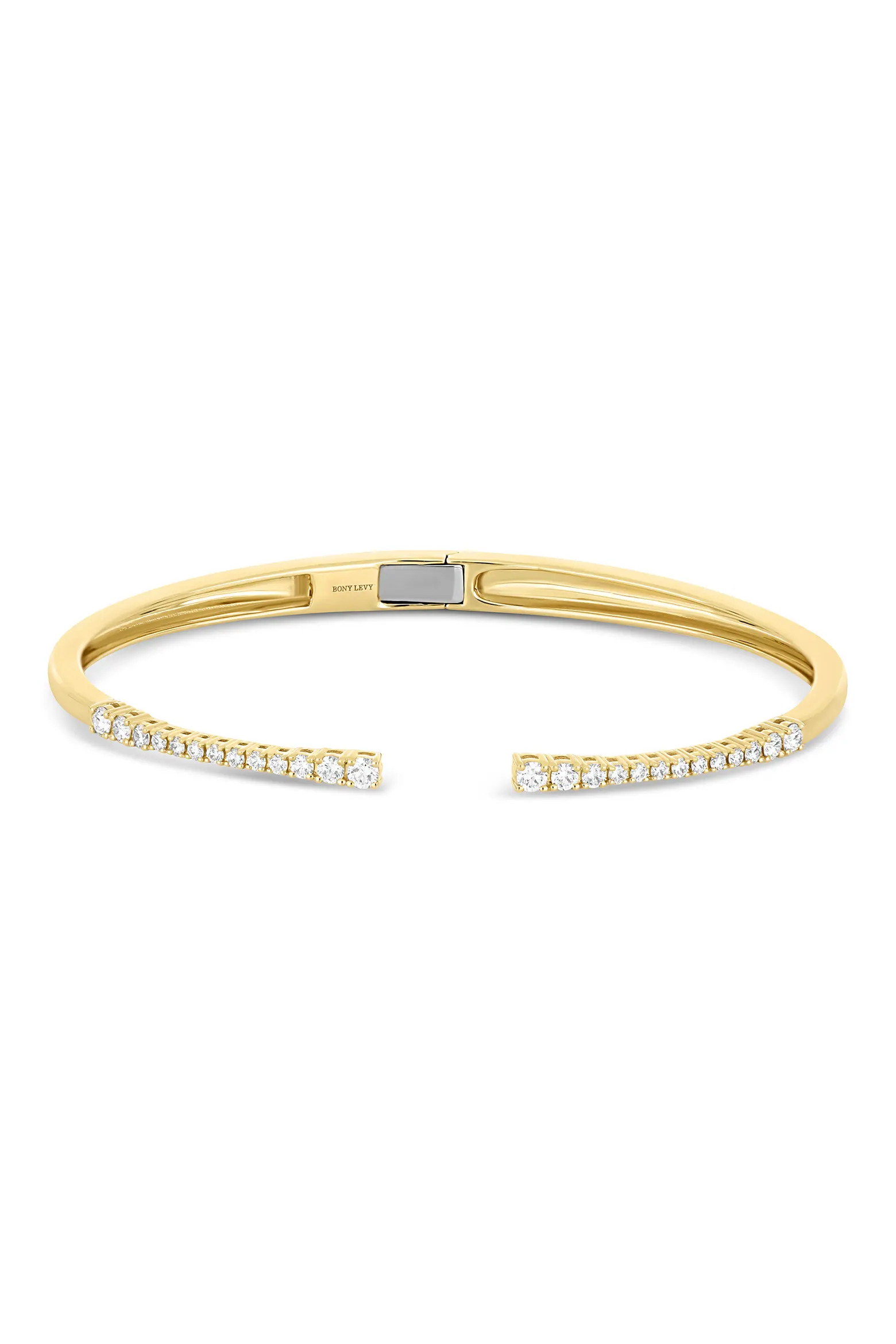 18K Gold Audrey Diamond Open Bangle Bracelet (Online Trunk Show) (Women) | Nordstrom | Nordstrom