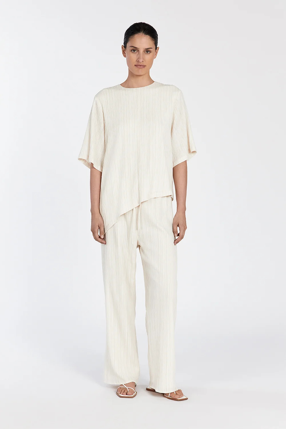 LOZ CREAM DRAWSTRING PANT | DISSH
