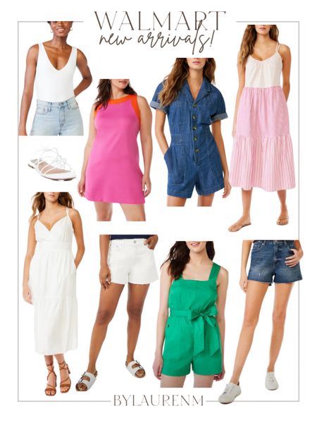 Walmart New arrivals! @walmartfashion bodysuit, dresses, denim shorts, denim romper, tie belt romper, maxi dress, stripe dress. All $39 or less!

#LTKunder100 #LTKunder50