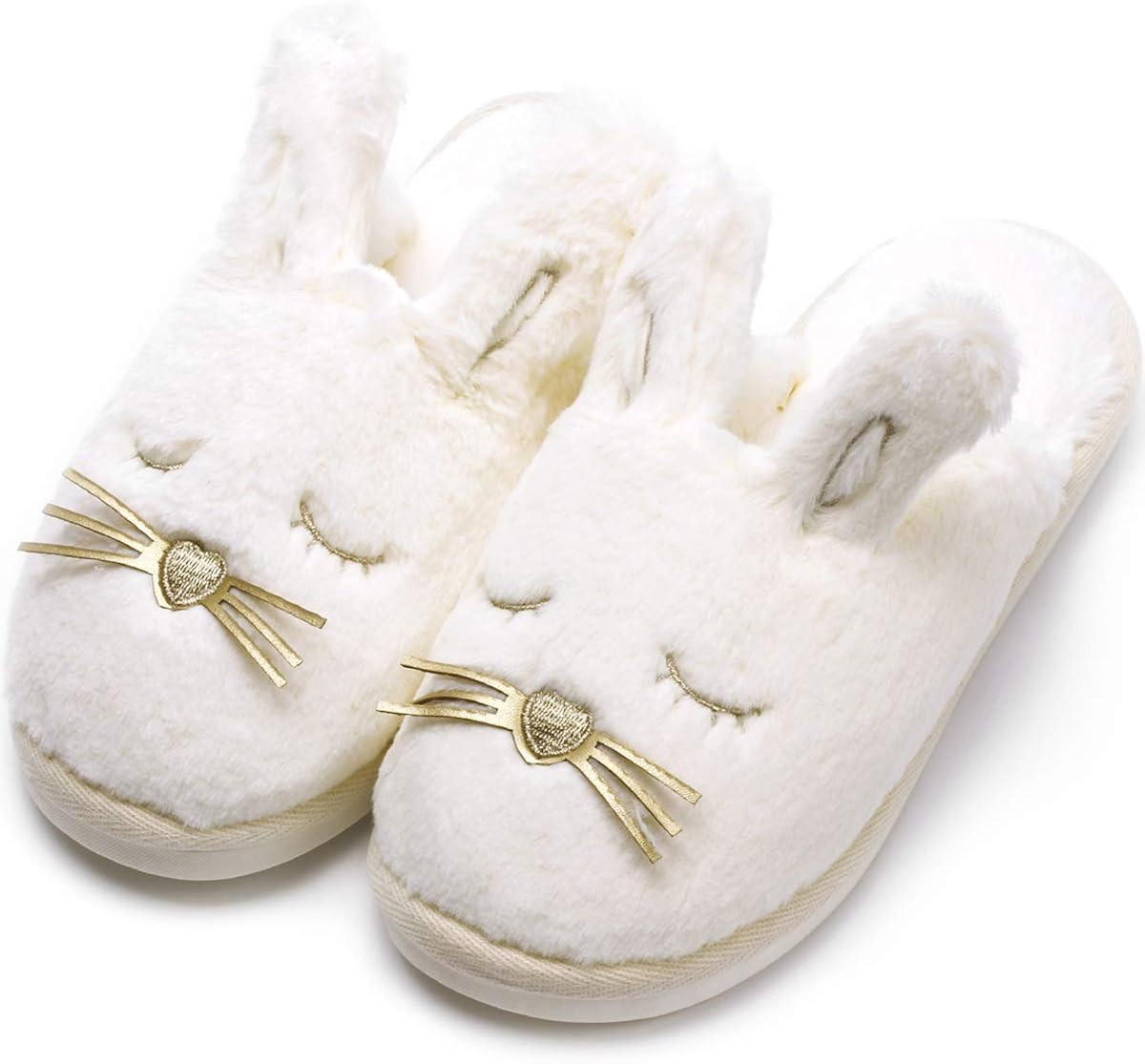 Kids Bunny Plush Slippers for Girls Boys：Christmas Gifts Cute Warm Fuzzy Animal House Shoes -To... | Amazon (US)