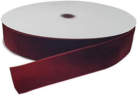 10 Yards Velvet Ribbon Spool(Wine, 1 1/2") | Amazon (US)