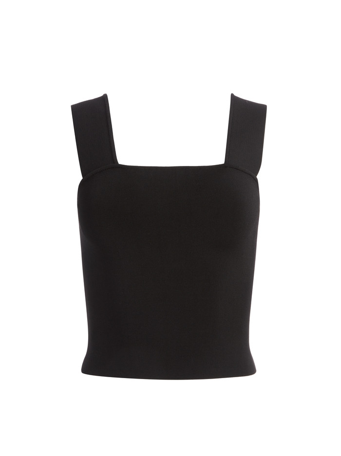 RASHIDA SQUARE NECK CROPPED TANK | Alice + Olivia