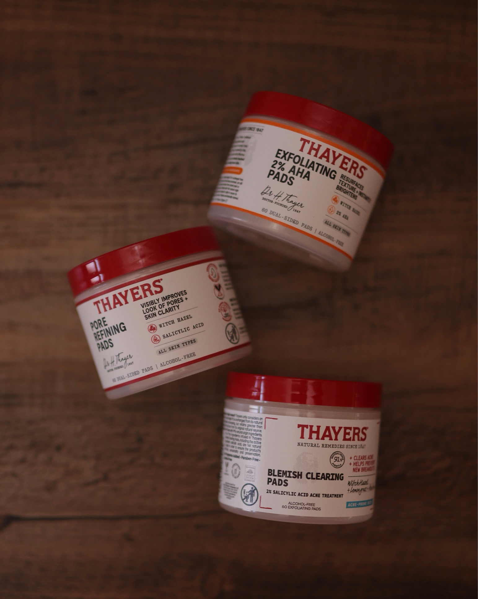 3 pads from Thayers to tackle acne, textured skin, and even body odor.