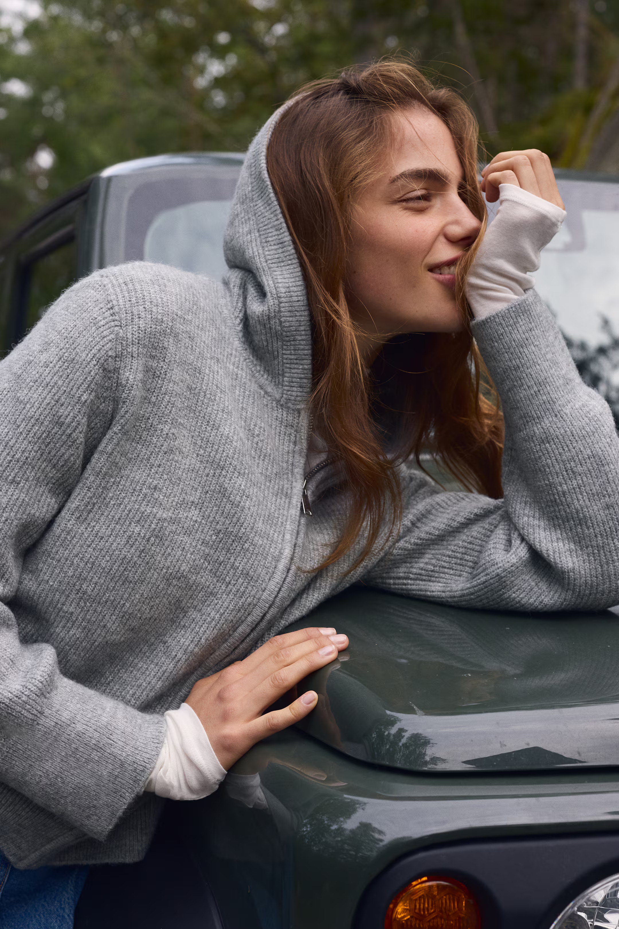 Hooded zip-through cardigan | H&M (UK, MY, IN, SG, PH, TW, HK)