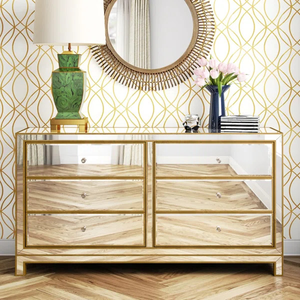 Cain 6 Drawer 60'' W Double Dresser | Wayfair North America